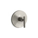KOHLER K-T14488-4 Purist MasterShower temperature control valve trim with lever handle, vibrant brushed nickel