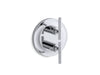 KOHLER K-T14489-4 Purist MasterShower temperature and volume control valve trim, polished chrome