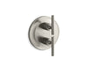 KOHLER K-T14489-4 Purist MasterShower temperature and volume control valve trim, vibrant brushed nickel