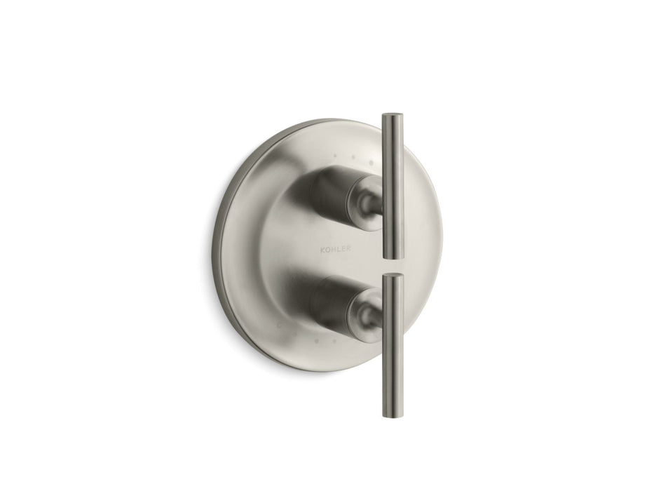 KOHLER K-T14489-4 Purist MasterShower temperature and volume control valve trim, vibrant brushed nickel
