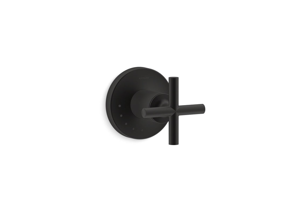 KOHLER K-T14490-3 Purist MasterShower volume control valve trim with cross handle, matte black