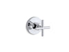 KOHLER K-T14490-3 Purist MasterShower volume control valve trim with cross handle, polished chrome
