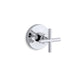 KOHLER K-T14490-3 Purist MasterShower volume control valve trim with cross handle, polished chrome