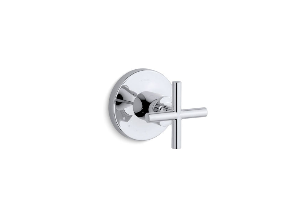 KOHLER K-T14490-3 Purist MasterShower volume control valve trim with cross handle, polished chrome