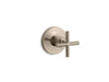KOHLER K-T14490-3 Purist MasterShower volume control valve trim with cross handle, vibrant brushed bronze