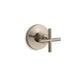 KOHLER K-T14490-3 Purist MasterShower volume control valve trim with cross handle, vibrant brushed bronze