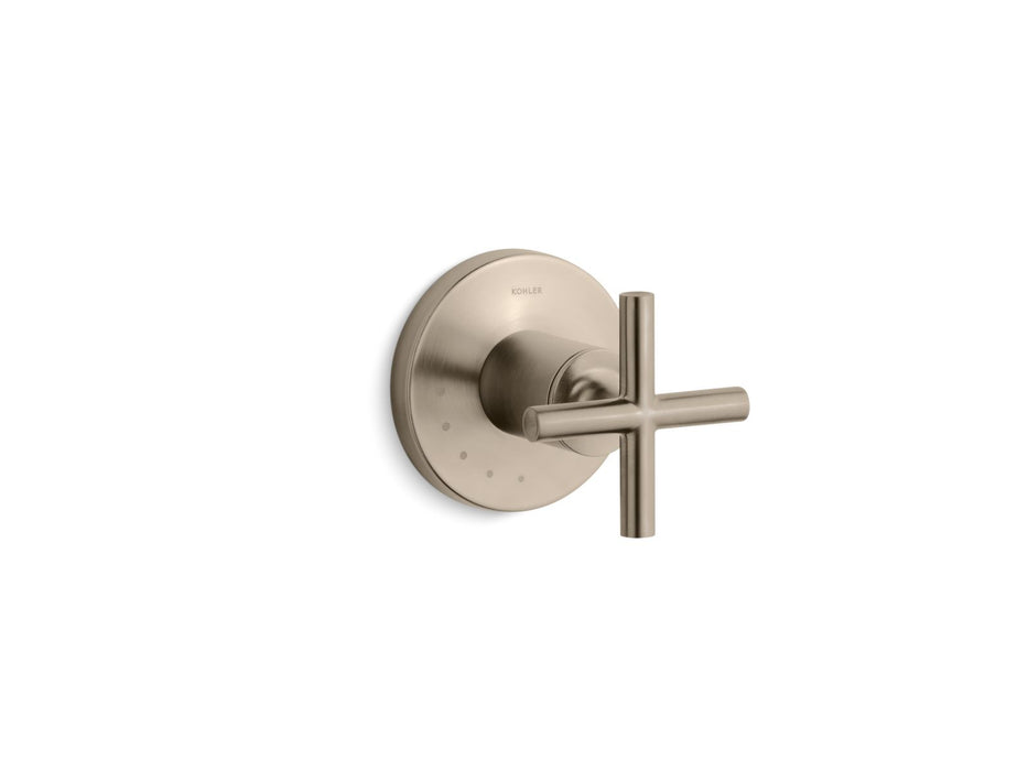KOHLER K-T14490-3 Purist MasterShower volume control valve trim with cross handle, vibrant brushed bronze