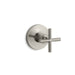 KOHLER K-T14490-3 Purist MasterShower volume control valve trim with cross handle, vibrant brushed nickel