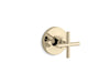 KOHLER K-T14490-3 Purist MasterShower volume control valve trim with cross handle, vibrant french gold