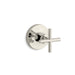 KOHLER K-T14490-3 Purist MasterShower volume control valve trim with cross handle, vibrant polished nickel