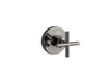 KOHLER K-T14490-3 Purist MasterShower volume control valve trim with cross handle, vibrant titanium