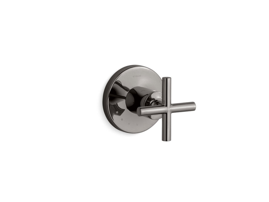KOHLER K-T14490-3 Purist MasterShower volume control valve trim with cross handle, vibrant titanium
