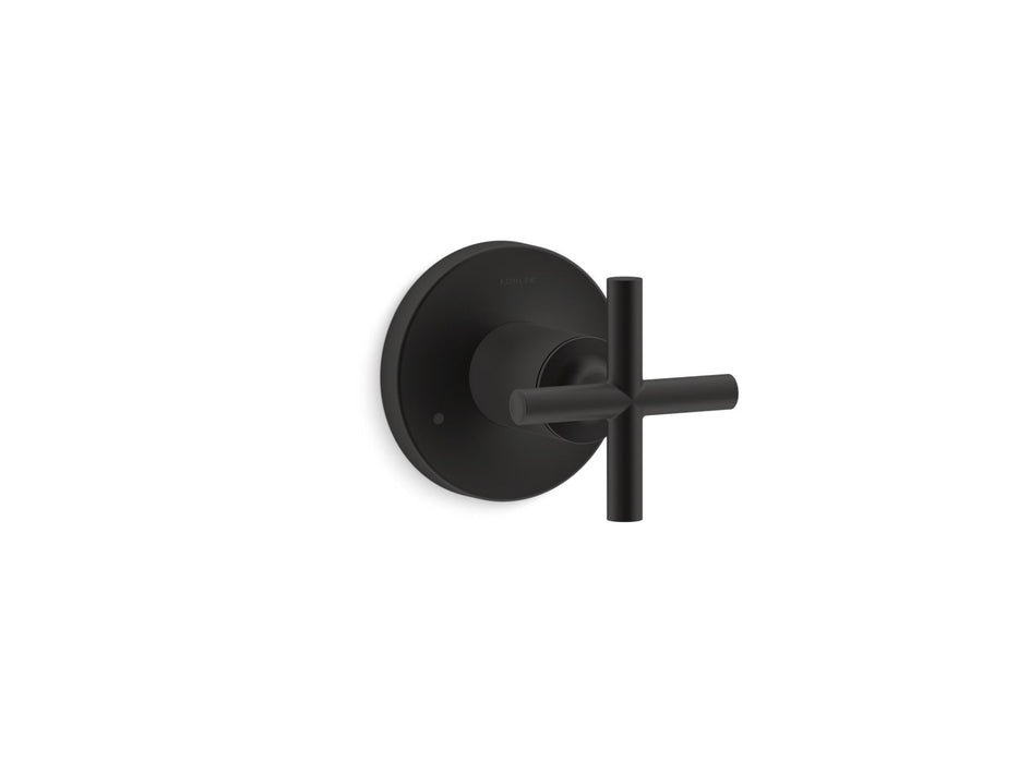KOHLER K-T14491-3 Purist MasterShower Transfer Valve Trim with Cross Handle, matte black