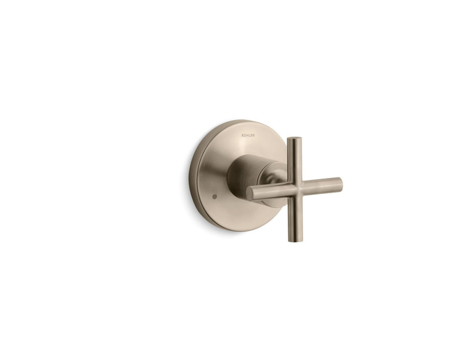 KOHLER K-T14491-3 Purist MasterShower Transfer Valve Trim with Cross Handle, vibrant brushed bronze