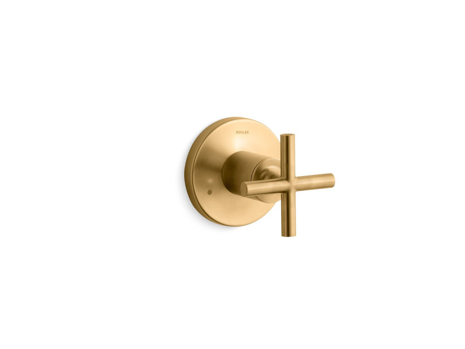 KOHLER K-T14491-3 Purist MasterShower Transfer Valve Trim with Cross Handle, vibrant brushed moderne brass