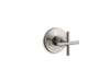 KOHLER K-T14491-3 Purist MasterShower Transfer Valve Trim with Cross Handle, vibrant brushed nickel