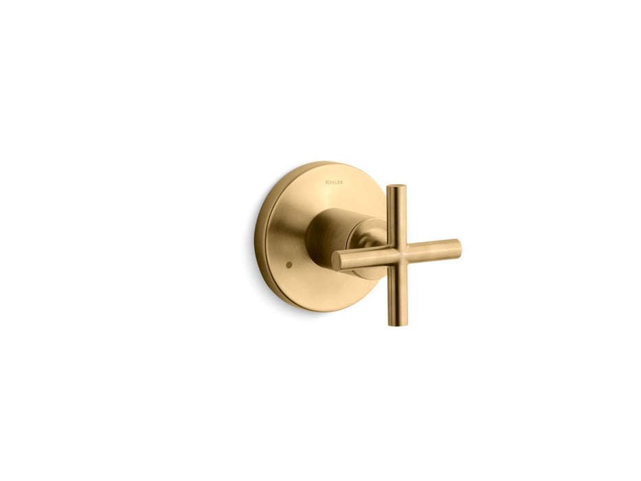 KOHLER K-T14491-3 Purist MasterShower Transfer Valve Trim with Cross Handle, vibrant moderne brushed gold
