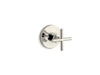 KOHLER K-T14491-3 Purist MasterShower Transfer Valve Trim with Cross Handle, vibrant polished nickel
