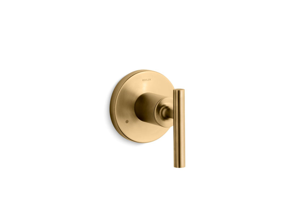 KOHLER K-T14491-4 Purist MasterShower transfer valve trim with lever handle, vibrant moderne brushed gold