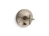 KOHLER K-T14501-3 Purist Rite-Temp valve trim with push-button diverter and cross handle, vibrant brushed bronze