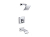 KOHLER K-T14664-4 Loure Rite-Temp Bath and Shower Trim Kit with Push-button Diverter, 2.5 GPM, polished chrome