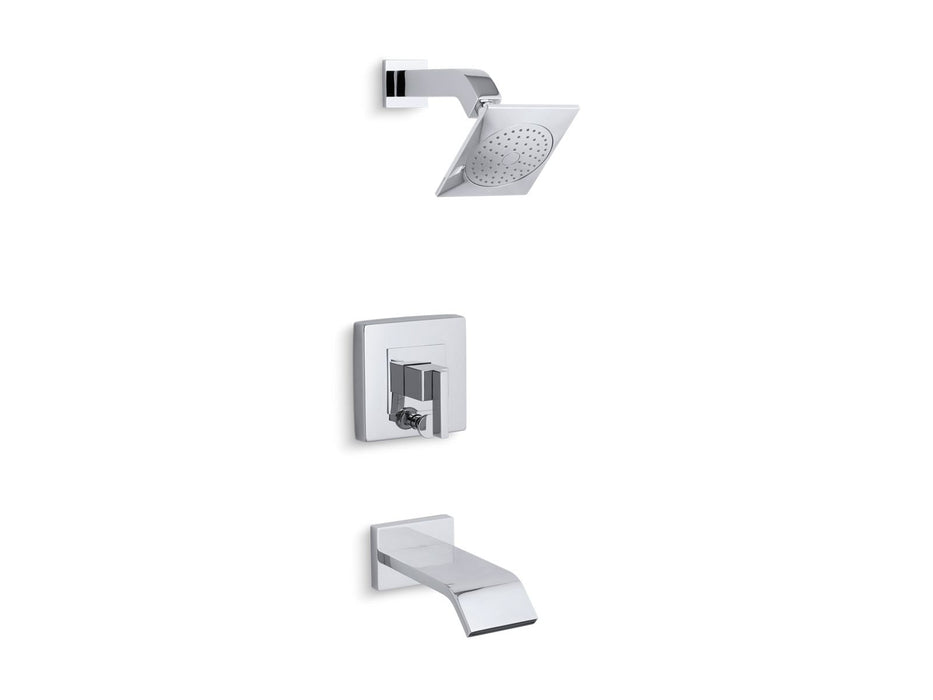 KOHLER K-T14664-4 Loure Rite-Temp Bath and Shower Trim Kit with Push-button Diverter, 2.5 GPM, polished chrome