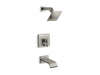 KOHLER K-T14664-4 Loure Rite-Temp Bath and Shower Trim Kit with Push-button Diverter, 2.5 GPM, vibrant brushed nickel