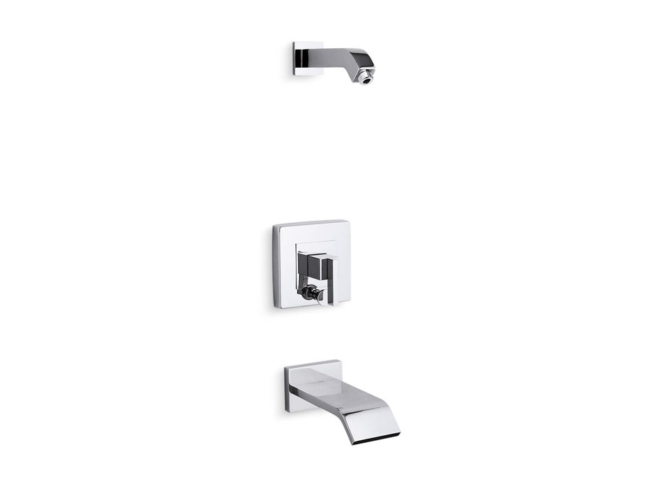 KOHLER K-T14664-4L Loure Rite-Temp bath and shower trim kit with push-button diverter, without showerhead, polished chrome