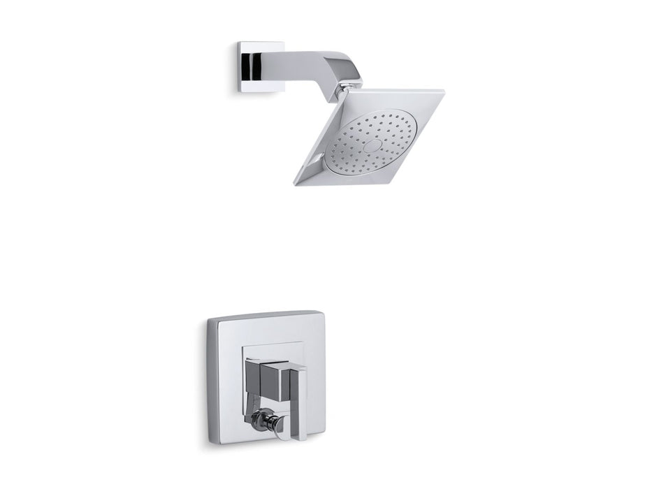 KOHLER K-T14665-4 Loure Rite-Temp Shower Trim Kit with Push-button Diverter, 2.5 GPM, polished chrome