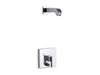 KOHLER K-T14665-4L Loure Rite-Temp shower trim kit with push-button diverter, without showerhead, polished chrome