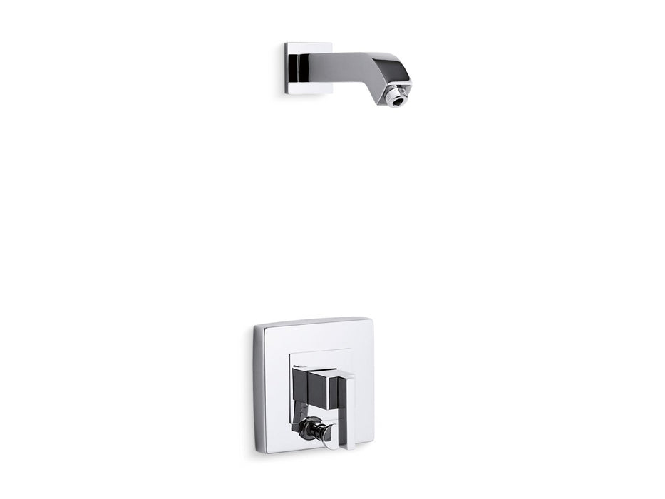 KOHLER K-T14665-4L Loure Rite-Temp shower trim kit with push-button diverter, without showerhead, polished chrome