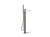 KOHLER K-T23492-4 Parallel Floor-mount bath filler trim with handshower, vibrant titanium