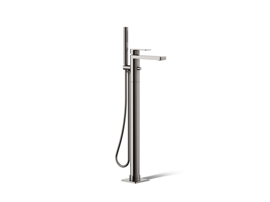 KOHLER K-T23492-4 Parallel Floor-mount bath filler trim with handshower, vibrant titanium