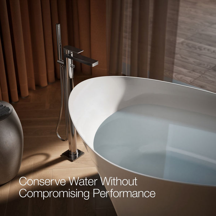 KOHLER K-T23492-4 Parallel Floor-mount bath filler trim with handshower