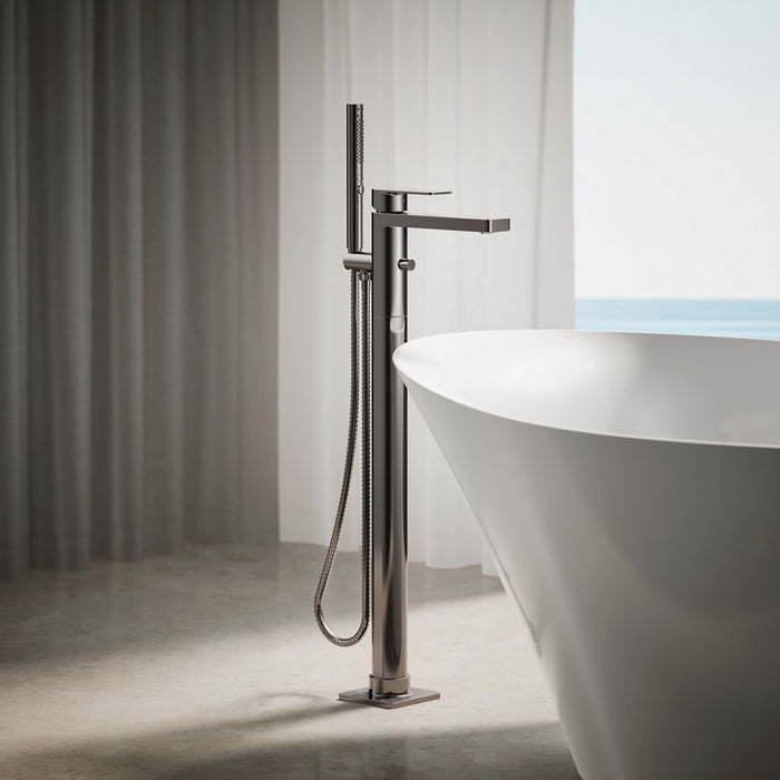 KOHLER K-T23492-4 Parallel Floor-mount bath filler trim with handshower