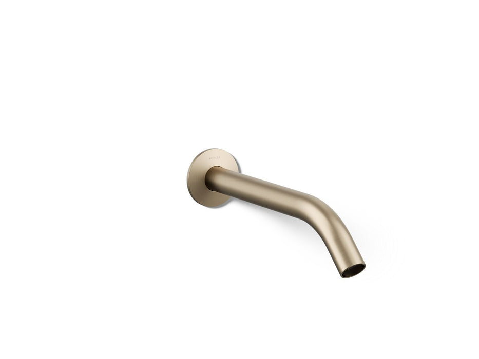 KOHLER K-T23890 Components Wall-mount bathroom sink faucet spout with Tube design, 1.2 gpm, vibrant brushed bronze