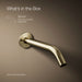 KOHLER K-T23890 Components Wall-mount bathroom sink faucet spout with Tube design, 1.2 gpm, vibrant french gold - view 5