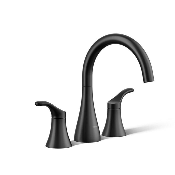 KOHLER K-T26426-4 Simplice Deck-mount bath faucet trim, matte black - view 5