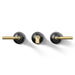 KOHLER K-T26439-4 Tone Wall-mount bathroom sink faucet trim, 1.2 gpm, matte black with brushed moderne brass - view 5