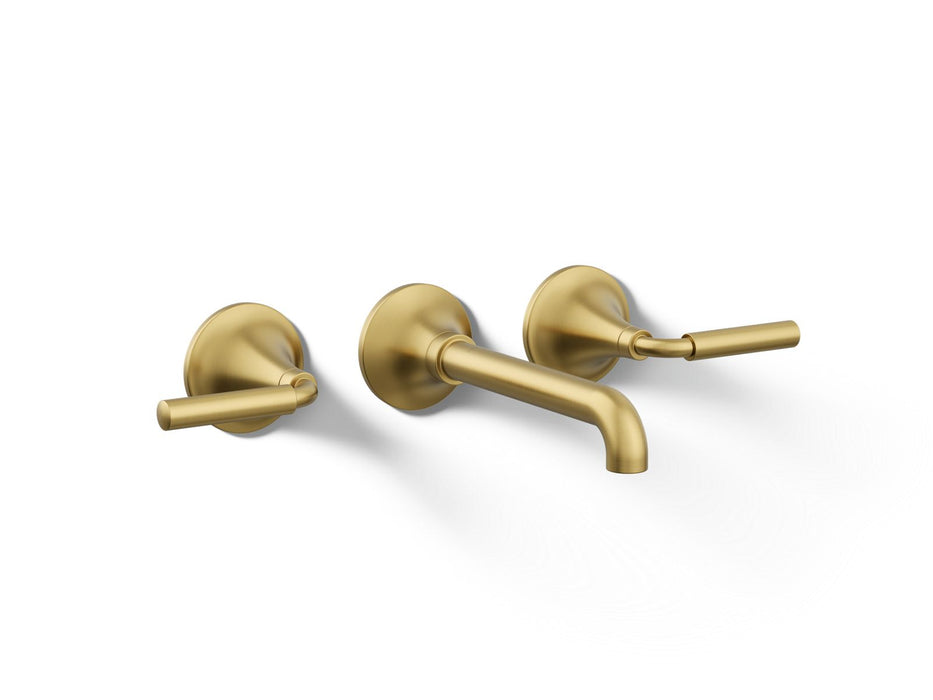 KOHLER K-T26439-4 Tone Wall-mount bathroom sink faucet trim, 1.2 gpm, vibrant brushed moderne brass