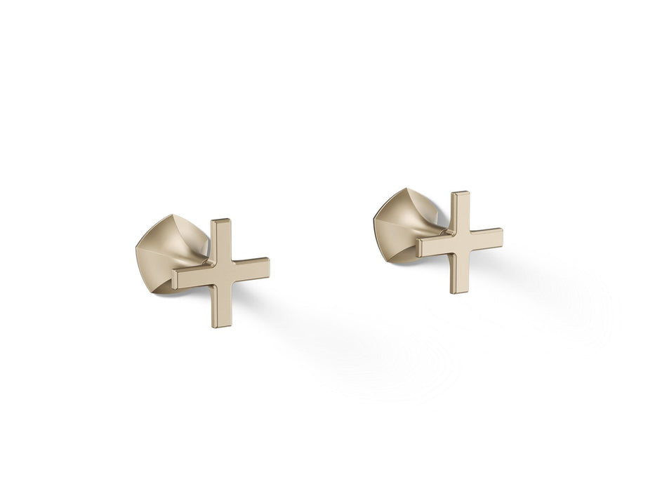 KOHLER K-T27013-3 Occasion Wall-mount bathroom sink faucet Cross handle trim, 1.2 gpm, vibrant brushed bronze
