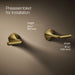 KOHLER K-T27013-4 Occasion Wall-mount bathroom sink faucet Lever handle trim, 1.2 gpm, vibrant brushed moderne brass - view 2