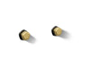 KOHLER K-T27013-9 Occasion Wall-mount bathroom sink faucet Knob handle trim, 1.2 gpm, matte black with brushed moderne brass
