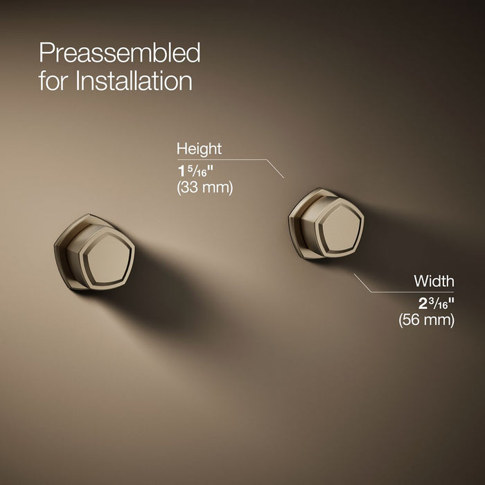 KOHLER K-T27013-9 Occasion Wall-mount bathroom sink faucet Knob handle trim, 1.2 gpm