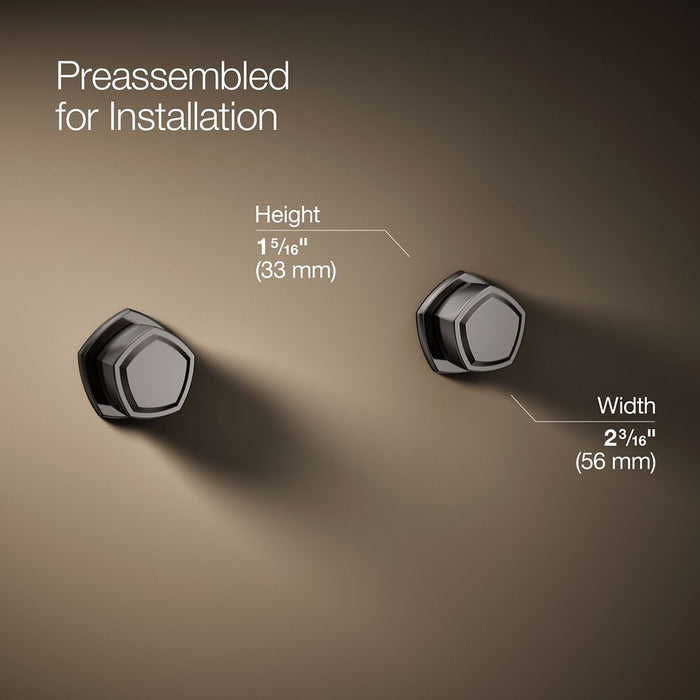 KOHLER K-T27013-9 Occasion Wall-mount bathroom sink faucet Knob handle trim, 1.2 gpm