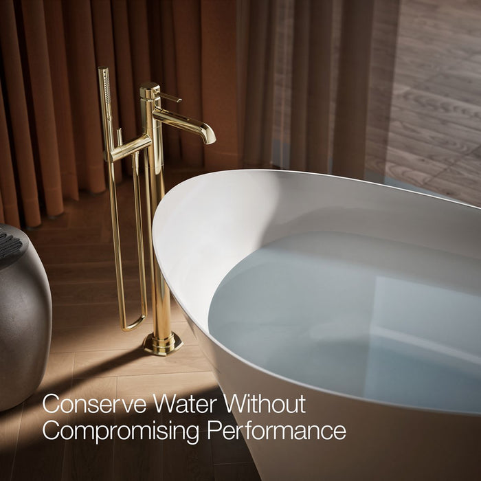 KOHLER K-T27025-4 Occasion Floor-mount bath filler trim with handshower
