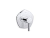 KOHLER K-T27040-4 Occasion MasterShower temperature control valve trim with lever handle, polished chrome