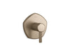 KOHLER K-T27040-4 Occasion MasterShower temperature control valve trim with lever handle, vibrant brushed bronze