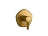 KOHLER K-T27040-4 Occasion MasterShower temperature control valve trim with lever handle, vibrant brushed moderne brass