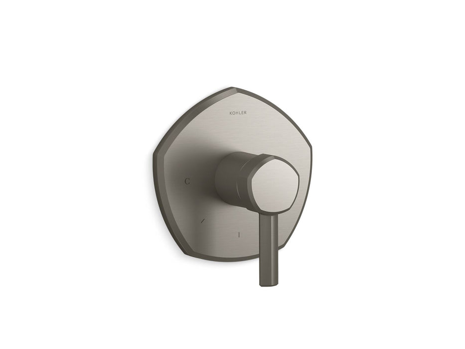 KOHLER K-T27040-4 Occasion MasterShower temperature control valve trim with lever handle, vibrant brushed nickel